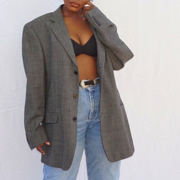 Men's Vintage 90's Wool Blazer (46R)